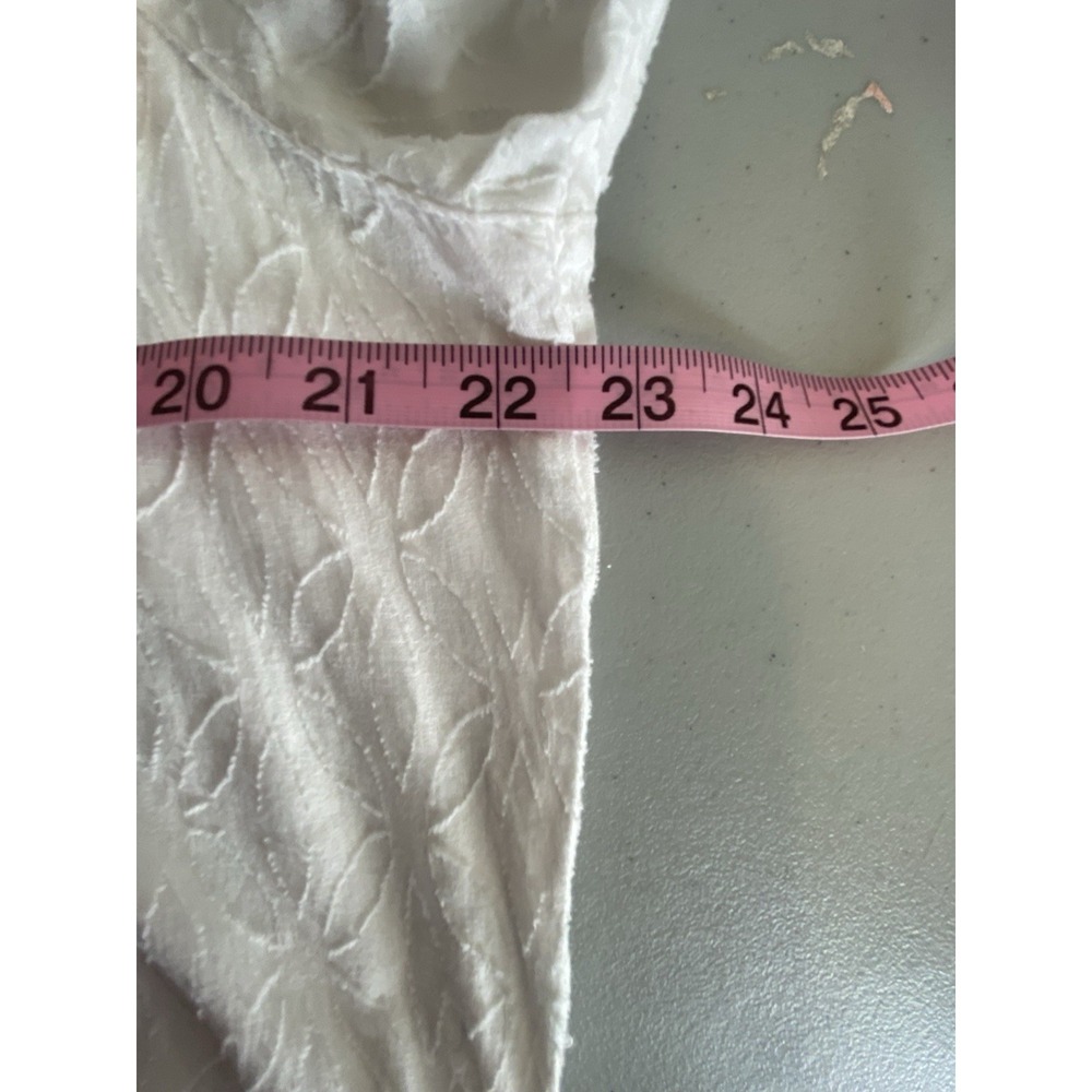 Tommy Bahama Cotton Clip Embroidered Tiered Cover Up Dress White & Blue Size XL - Picture 9 of 11